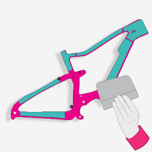 Instalace PPF celopolepu na míru na rám MTB a E-bike